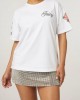 Juicy Couture Rose Print Unisex Fit T-shirt White Μπλούζα