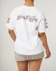 Juicy Couture Rose Print Unisex Fit T-shirt White Μπλούζα