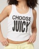 Juicy Couture Choose Juicy White Ribbed Vest Μπλούζα