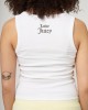 Juicy Couture Choose Juicy White Ribbed Vest Μπλούζα