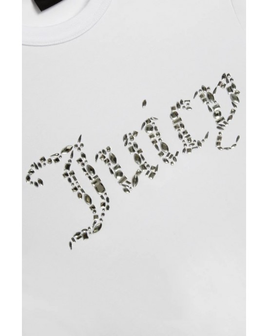 Juicy Couture Jewel Logo Girlfriend T-shirt White Μπλούζα