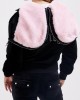 Juicy Couture Fur Rydell Black Velour Diamante Bomber Μπουφάν