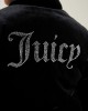 Juicy Couture Margo Black Velour Diamante Puffer Μπουφάν