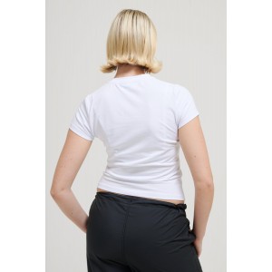 Juicy Couture Mon Amour T-shirt Jersey Fitted White Μπλούζα