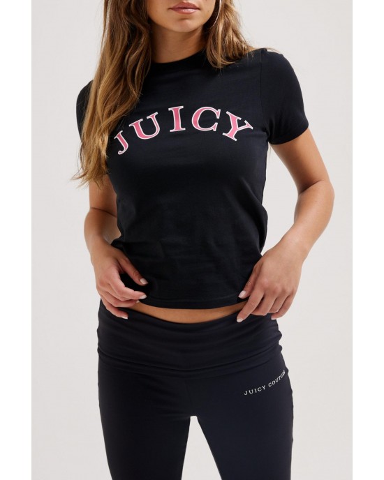 Juicy Couture College T-shirt Jersey Black Μπλούζα