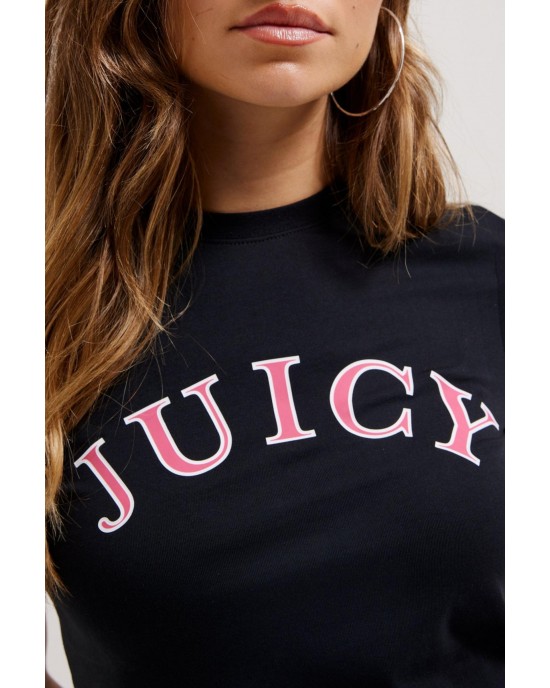 Juicy Couture College T-shirt Jersey Black Μπλούζα