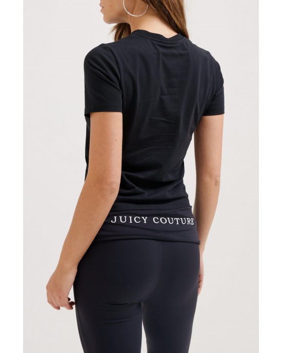 Juicy Couture College T-shirt Jersey Black Μπλούζα