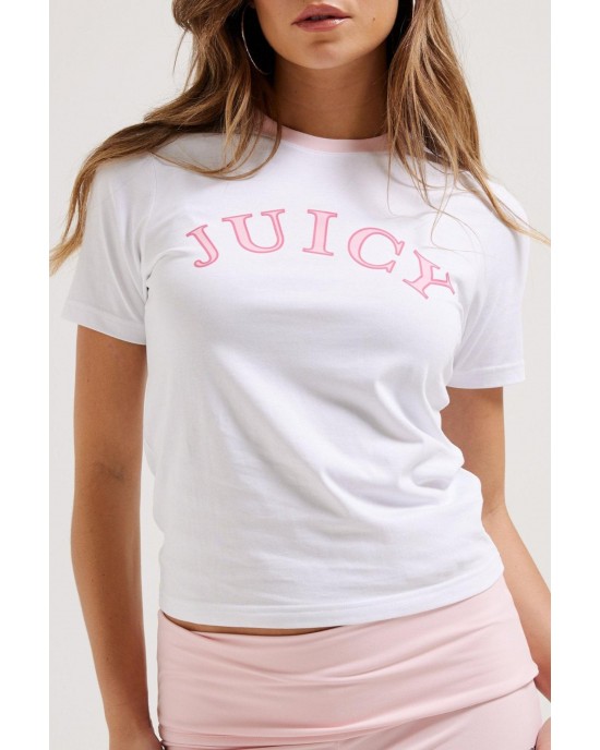 Juicy Couture College T-shirt Jersey White Μπλούζα