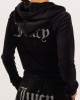 Juicy Couture Black Diamante Velour Zip-Through Ζακέτα Φόρμας