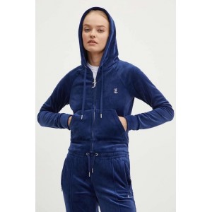 Juicy Couture Blue Depths Diamante Velour Zip-Through Ζακέτα Φόρμας