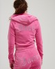 Juicy Couture Hot Pink Diamante Velour Zip-Through Ζακέτα Φόρμας