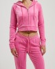 Juicy Couture Hot Pink Diamante Velour Zip-Through Ζακέτα Φόρμας