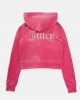 Juicy Couture Hot Pink Diamante Velour Zip-Through Ζακέτα Φόρμας