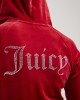 Juicy Couture Red Dahlia Diamante Velour Zip-through Ζακέτα Φόρμας