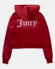 Juicy Couture Red Dahlia Diamante Velour Zip-through Ζακέτα Φόρμας