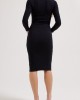 Juicy Couture Dizzie Black Jersey Diamante Long Sleeve Midi Φόρεμα