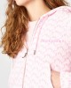 Juicy Couture Pink Arched Madison Terry Towelling Monogram Ζακέτα