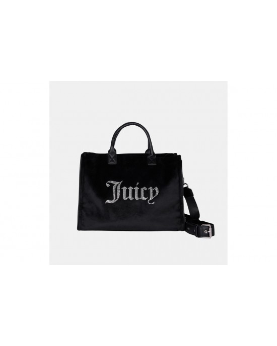 Juicy Couture Iris Velvet Black Shoppin Τσάντα