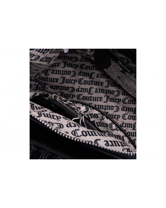 Juicy Couture Iris Velvet Black Shoppin Τσάντα