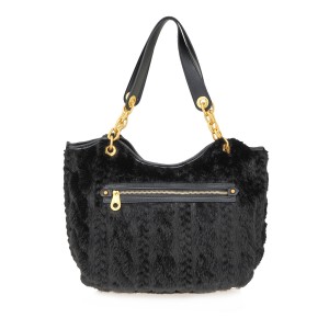 Juicy Couture Angel Fur Double Black Τσάντα Ώμου Juicy Couture Angel Fur Double Black Τσάντα Ώμου