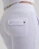 Juicy Couture White Classic Velour Del Ray Pocketed Παντελόνι Φόρμας