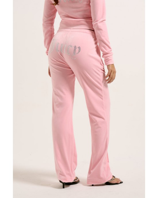 Juicy Couture Tina Pink Velour Diamante Παντελόνι Φόρμας Juicy Couture Tina Pink Velour Diamante Παντελόνι Φόρμας