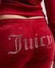 Juicy Couture Red Dahlia Diamante Velour Παντελόνι Φόρμας