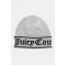 Juicy Couture Ingrid Flat Knit Jacquard Σκούφος Silver Marl