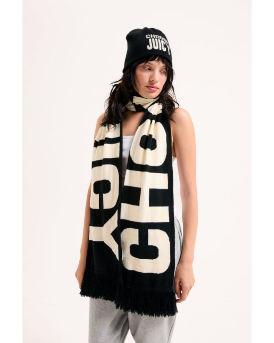 Juicy Couture Knitted Black Set Σκούφος & Κασκόλ Juicy Couture Knitted Black Set Σκούφος & Κασκόλ