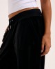Juicy Couture Black Wide Leg Classic Velour Track Παντελόνι