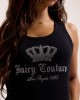 Juicy Couture Gothic Crown Vest Ribbed Black Diamante Μπλούζα