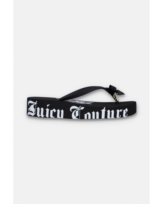 Juicy Couture Heritage Black Wedge Σαγιονάρες
