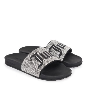 Juicy Couture Diamante Branded Black Σαγιονάρες