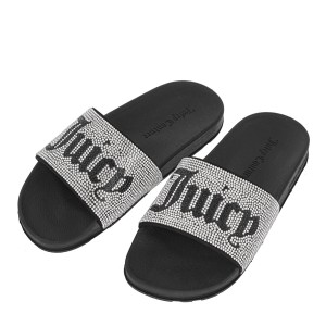 Juicy Couture Diamante Branded Black Σαγιονάρες