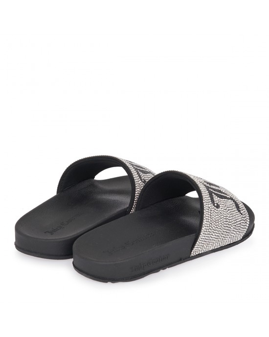 Juicy Couture Diamante Branded Black Σαγιονάρες