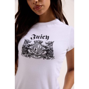 Juicy Couture Dog Crest Graphic T-shirt White Μπλούζα