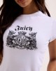 Juicy Couture Dog Crest Graphic T-shirt White Μπλούζα