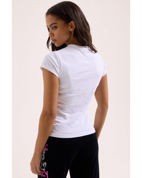 Juicy Couture Dog Crest Graphic T-shirt White Μπλούζα