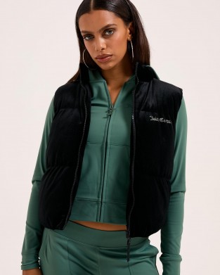 Juicy Couture Lightening Velour Black Γιλέκο