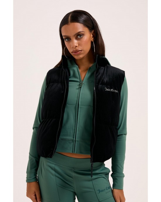 Juicy Couture Lightening Velour Black Γιλέκο