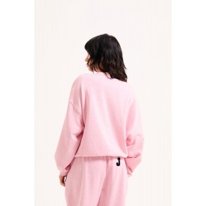 Juicy Couture Venice Pink Marl Flocked Crest Φούτερ