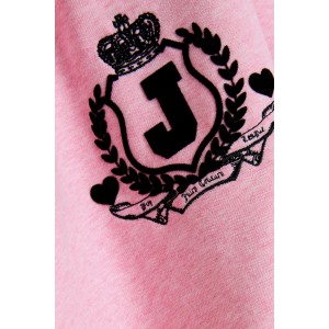 Juicy Couture Vista Pink Marl Flocked Crest Cuffed Joggers Παντελόνι