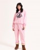 Juicy Couture Vista Pink Marl Flocked Crest Cuffed Joggers Παντελόνι Juicy Couture Vista Pink Marl Flocked Crest Cuffed Joggers Παντελόνι