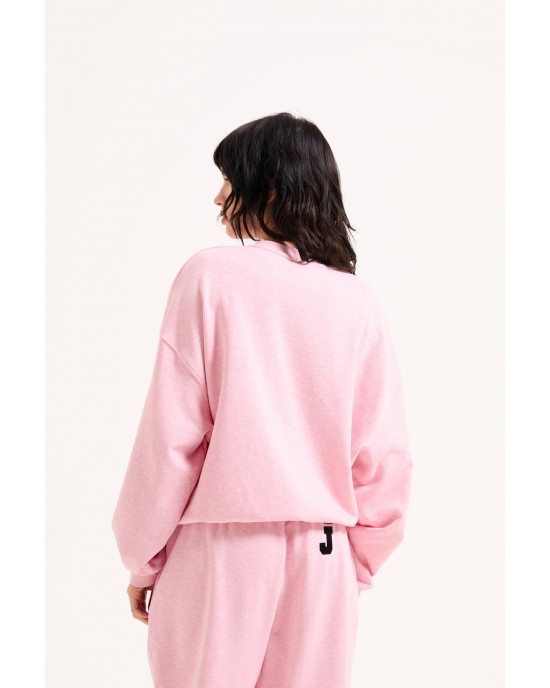 Juicy Couture Vista Pink Marl Flocked Crest Cuffed Joggers Παντελόνι Juicy Couture Vista Pink Marl Flocked Crest Cuffed Joggers Παντελόνι