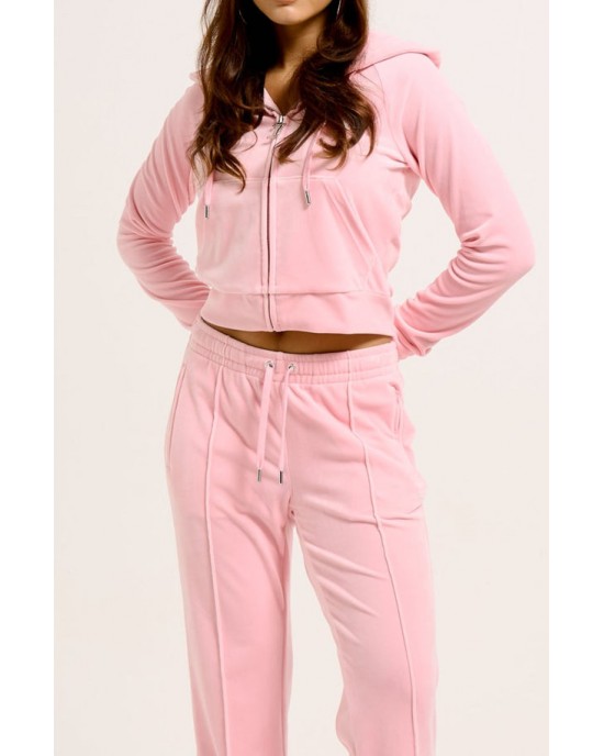 Juicy Couture Madison Pink Diamante Velour Ζακέτα Φόρμας Juicy Couture Madison Pink Diamante Velour Ζακέτα Φόρμας