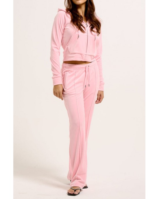 Juicy Couture Madison Pink Diamante Velour Ζακέτα Φόρμας Juicy Couture Madison Pink Diamante Velour Ζακέτα Φόρμας