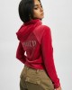 Juicy Couture Rasberry Sorbet Madison Diamante Velour Zip-Through Φούτερ Με Κουκούλα