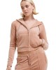 Juicy Couture Cafe Au Lait Diamante Velour Zip-Through Ζακέτα Φόρμας