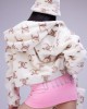 Juicy Couture Sugar Swizzle Fur Madonna Monogram Faux Fur Φούτερ Με Κουκούλα