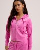Juicy Couture Super Pink Madison Diamante Velour Ζακέτα Φόρμας